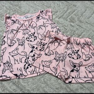 2T girls Carters Dog pajama set